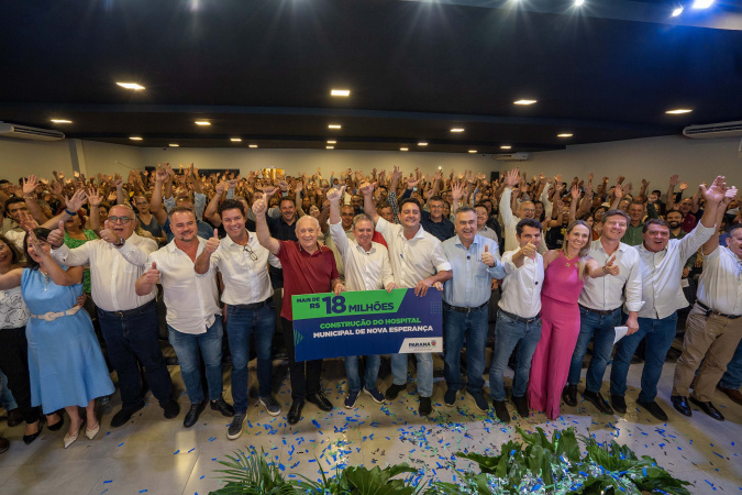 Ratinho Junior anuncia R$ 18,2 milhões para construção de hospital em Nova Esperança