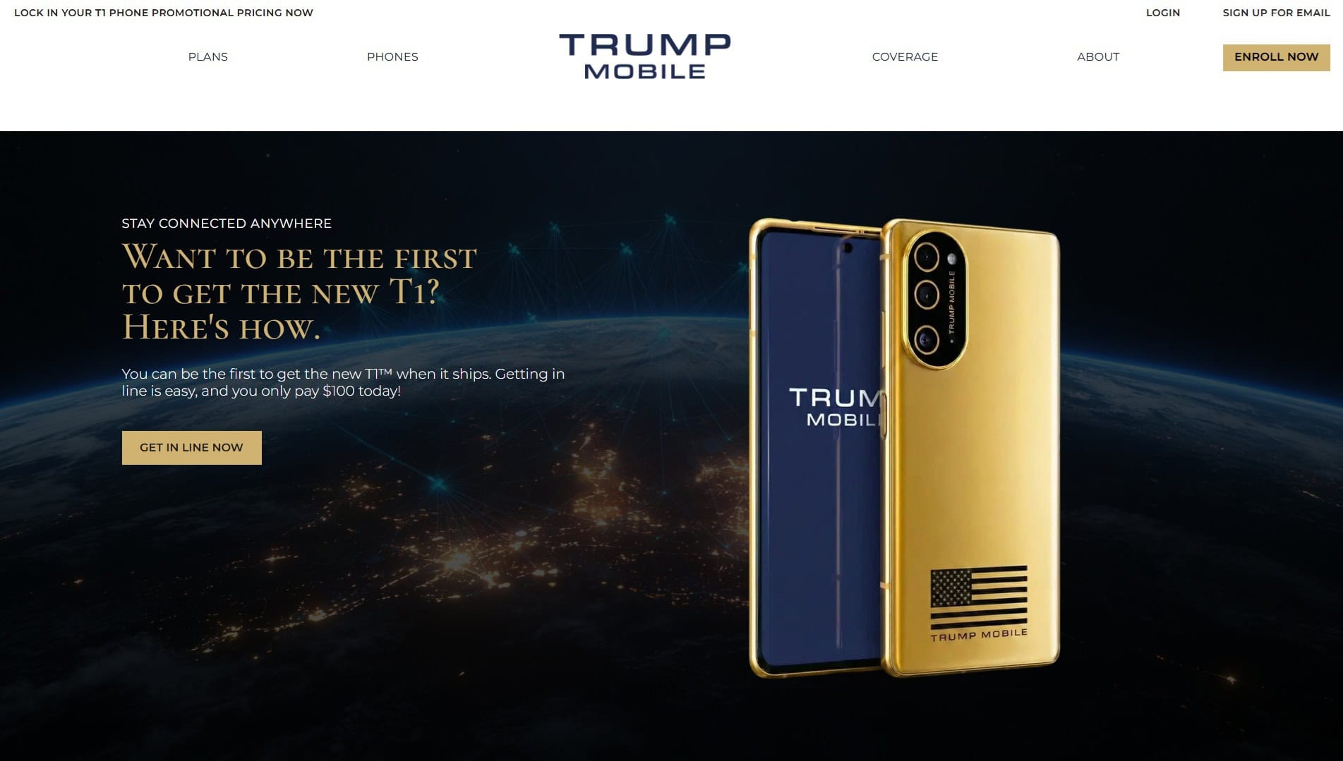 Celular da Trump Mobile aparece com visual atualizado