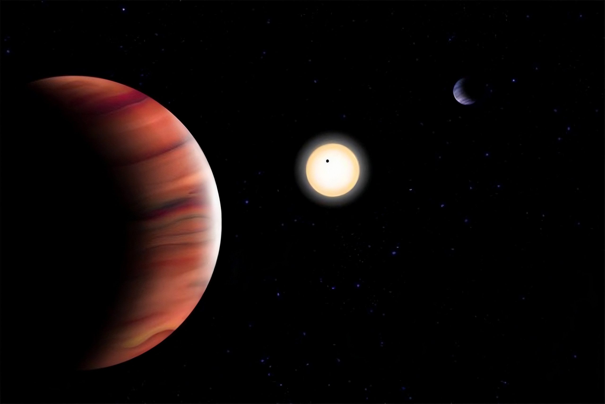 Sistema planetário tem evolução orbital observada em tempo real
