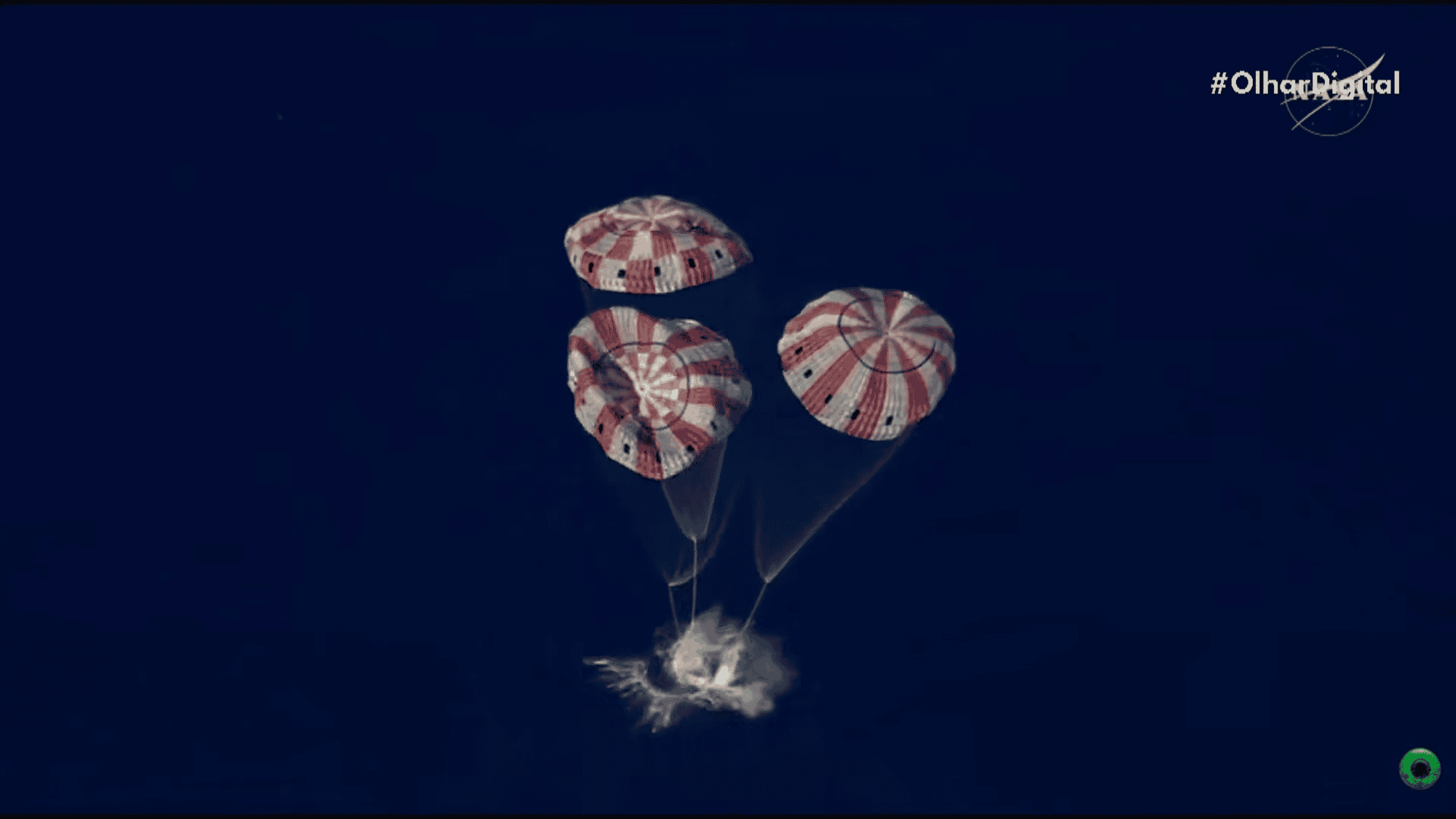 VÍDEO: VEJA O MOMENTO EM QUE A ARTEMIS 2 POUSA NO PACÍFICO